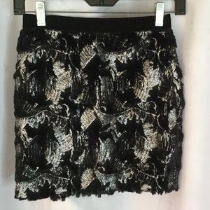 $18⬇️Furry and Sequins Mini Skirt